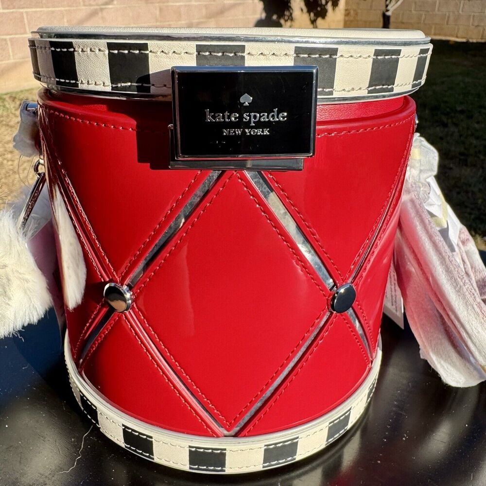 Kate Spade Oh What Fun 3D Toy Store Drum Clutch Satchel Crossbody Novelty NWT